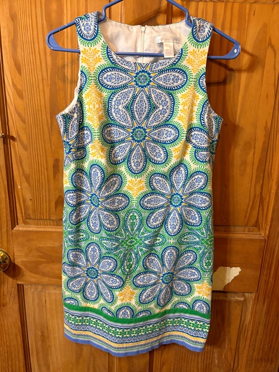 London Times Dresses & Skirts - NFS-SOLD-FABLIFE_LOVE 
London Times Sleeveless Mini Dress in Blue, Green &